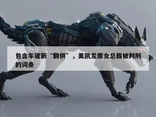 包含车建新“翻供”，美凯龙原女总裁被判刑的词条